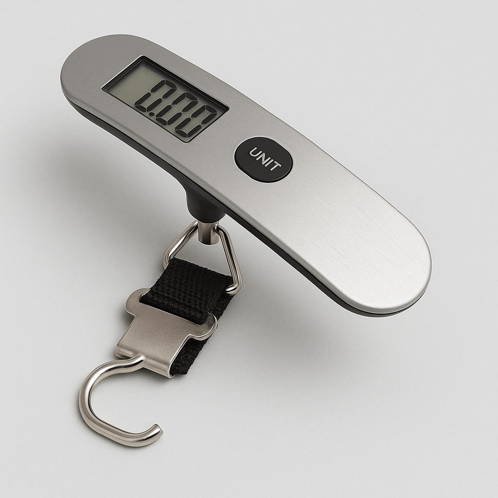 Portable luggage scale for international student travelers
